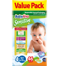 Scutece Babylino Sensitive Economy  N4+ 10-15kg/46 buc